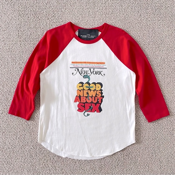 MARC JACOBS New York Magazine Edition “The Baseball T-Shirt” Raglan L/S Tee, S - Picture 2 of 16